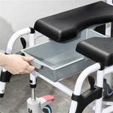 Bathroom WheelchairCommode Wheelchair, Rolling Shower Wheelchair with 4 Castor Wheels 80349826
