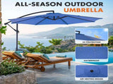 10FT Patio Umbrellas, 8 Ribs, UV Protection for Pool Garden Backyard Market, Blue 56067739