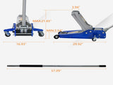 Hydraulic Jack, 5 TonLow Profile Floor Jack, Heavy-Duty Steel Racing Floor Jack with dual W1102P471072