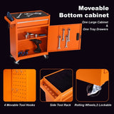 Tool Chest, 5-Drawer Rolling Tool Storage Cabinet with Detachable Top Tool Box, Liner, Universal W2660P262046
