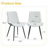 Extended Seat Cushion PU Dining Chair Set - Four Pieces.Smooth line design.Can integrate well into W1151P245711