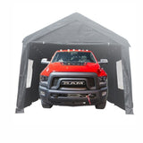 ZNTS 10x20ft gazebo party tent heavy duty canopy carport outdoor portable garage grey W2373P147980