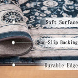 Area Rug 6x9 Vintage Bohemia Large Persian Non-slip Washable Rug For Room Kitchen Bedroom W2907P265136