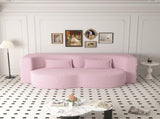 Modern Floor Sofa with 2 Pillows,Convertible Sherpa Fleece Fabric Foam-Filled Sleeper Sofa Bed,15" 78597283