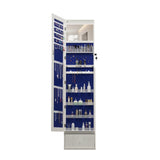 Jewelry Cabinet Armoire with Full Length, 360&deg Rotating, Lockable Storage Cabinet, Interior W3406P340475