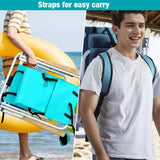 ZNTS Folding Beach Chair Set of 2 for Adults, 4 Position Portable Backpack Foldable Camping Chair with 92694643