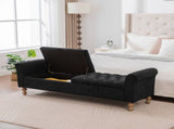 65.75" Wide Modern Upholstered Storage Bench With Double Lids 11017583