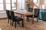 Modern, High-end Tufted Solid Wood Contemporary Velvet Upholstered Dining Chair with Wood Legs 42967936
