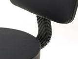Round Shape Adjustable Salon Stool with Back Black 28184320