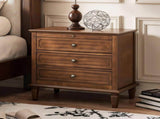 Farmhouse 3 Drawer Nightstand with Charging Station, Wood Dresser Chest of Drawers with USB & Type-C W3720P568498