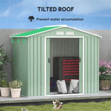 Steel Storage Shed Garden Tool house 7' x 4' White-AS 25348652