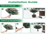 Lifelike Artificial Christmas Tree with 8 Lighting Modes, 50 Warm LEDs, Auto Timer & IP44 17801308