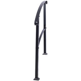 Handrails for Outdoor Steps, Fit 1 or 3 Steps Outdoor Stair Railing, White Wrought Iron Handrail, W465124226