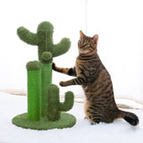 ZNTS Cat Scratching Post Cactus Cat Scratcher Featuring with 3 Scratching Poles and Interactive Dangling 48705185