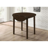 Cappuccino and Tan 3-piece Dining Set with Drop Leaf B062P145671