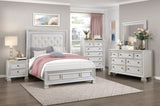 ZNTS Classic Luxury Pearl White Finish Chest of 5x Drawers Wooden Bedroom Furniture 1pc, Dart Molding B011P242370