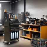 eight-drawer large capacity rolling toolbox, detachable cabinet storage toolbox with wheels and W3267P307486