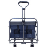 ZNTS Outdoor Garden Multipurpose Micro Collapsible Beach Trolley Cart Camping Folding Wagon W321P206552