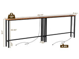 2 Pack 39.4" Narrow Console Sofa Table with Power Outlets and USB Ports, Long 27547211