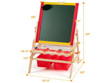 3-in-1 Kids Art Easel - Double-Sided Magnetic BoardPaper Roll, 26 Letter Magnets, Multicolor 05189259