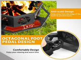 43" Octagonal Black Iron Fire Pit, Sheet Assembled Outdoor Bonfire Brazier with 01195977