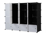 16 Cube Organizer Stackable Plastic Cube Storage Shelves Design Multifunctional Modular Closet 12112810