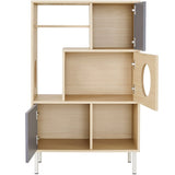 Furniture style Modern cat Bookcase Cat tree shelves with Storage N843P254701N