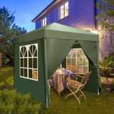 ZNTS 2 x 2m Two Doors & Two Windows Practical Waterproof Right-Angle Folding Tent Green 59898068