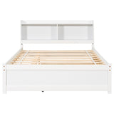 Full Bed with Trundle,Bookcase,White W50446124
