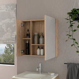 Kenya Medicine Cabinet, Mirror, Double Door, Four Interior Shelves B128P148728