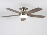 52 Inch 5 PCS Plywood Reversible Blades Ceiling Fan With Light Kit 3 Color , LED, DC 6 Speed ,Remote W3775P369167