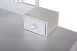 Luxury Vanity Desk with Round Mirror,Height-Adjustable, Stylish Dressing Table Set, 4 Drawers & N844P262897S