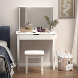 ZNTS Vanity Desk Set With Mirror For Makeup, Makeup Table With 1 Drawer Storage Cosmetics, Vanity W760P206124