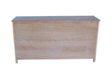 60"Wood Accent Cabinet with 4 Doors, Brown and antique white Modern Pantry Wood Buffet W2295P306897