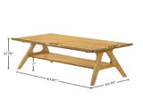 Arona Mid-Century Modern Wood Shelf Coffee Table T2574P510868