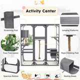 Outdoor Cat House, DIY Cat Enclosure, Cat Catio with Double Enter Doors, 62.8"L x 32.2"W x68.5"H N719P283198R