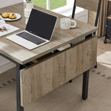 Folding Dining Table, 1.2 inches thick table top, for Dining Room, Living Room, Grey, 63.2'' L x W1162104707