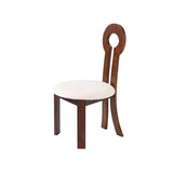 Vintage Rubber Solid Wood Dining Chair, Sheep Plush Dining Chair, Armless Dining Chair, Suitable For W1535P281510