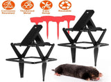 Powerful Mole Snap Trap - Thickened Waterproof Metal, Easy Foot-Step Setup, Humane Instant Kill, 20549992