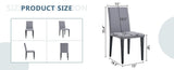 Four Light Gray Linen-Cotton dining chairs, simple and versatile, comfortable and accompanied. W1151P263121