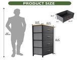 4 Drawer Dresser Fabric Chest of Drawers Furniture Storage Organizer for Living Room,,Hallway, Dark 36613960
