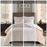 King/Cal King Faux Fur Comforter Mini Set B03596915