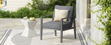 Gray Aluminum Lounge Chair with Sleek Rope Accents and Comfortable Cushions, Perfect for Modern N767P237034G