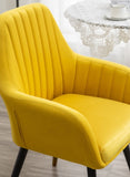 ZNTS Tuchico Contemporary Velvet Upholstered Accent Chair, Yellow T2574P164265