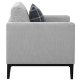 Light Grey Cushion Back Chair B062P153747