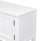 Cambridge Series Ample Storage Vintage Console Table with Four Small Drawers and Bottom Shelf for 63723924