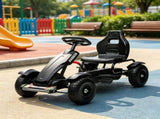 Black Kids Pedal Go Kart Outdoor Ride on Toys with Handbrake, 4 Non-Slip Wheels for Park Fun Ages 65689347
