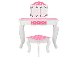 Three-Fold Mirror Single-Drawing Curved Foot Children Dressing Table Red Dots 86853983