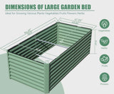 8x4x2 ft Galvanized Raised Garden Bed, Outdoor Planter Garden Boxes Large Metal Planter Box for W1859P198006