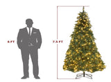 7.5ft Automatic Structure PVC Material 600 Lights Warm Color 8 Modes 1200 Branches Christmas 92326934